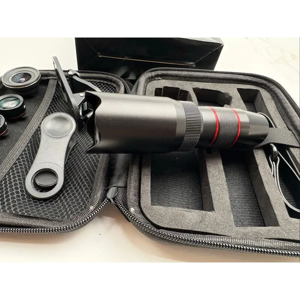 Selvim 4-in-1 Smartphone Camera Lens Kit 22X Telephoto Wide Angle Macro Fisheye